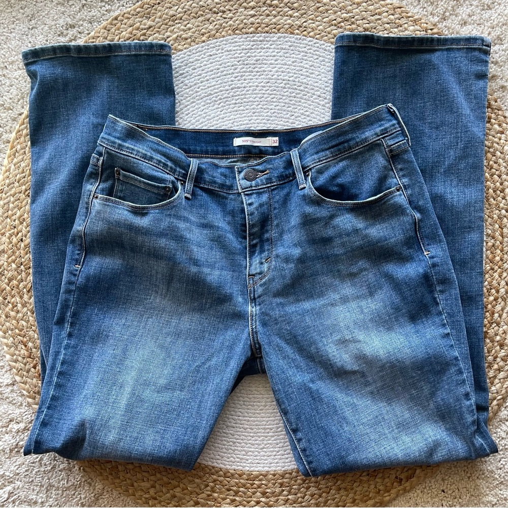 Levi's 505 5pkt straight leg jeans-32 - Picture 7 of 12